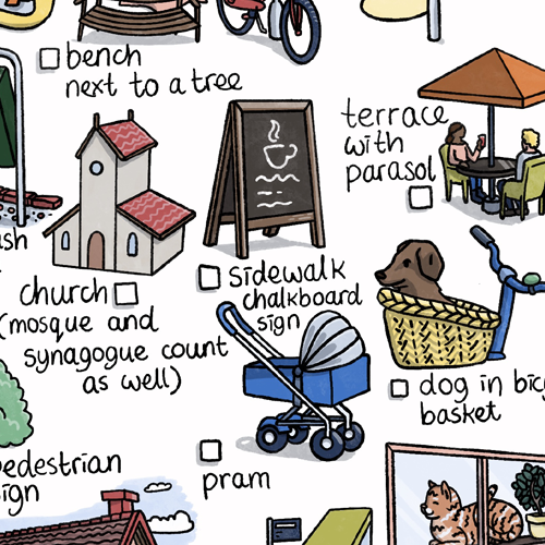 Spot these in the city - scavenger hunt printable