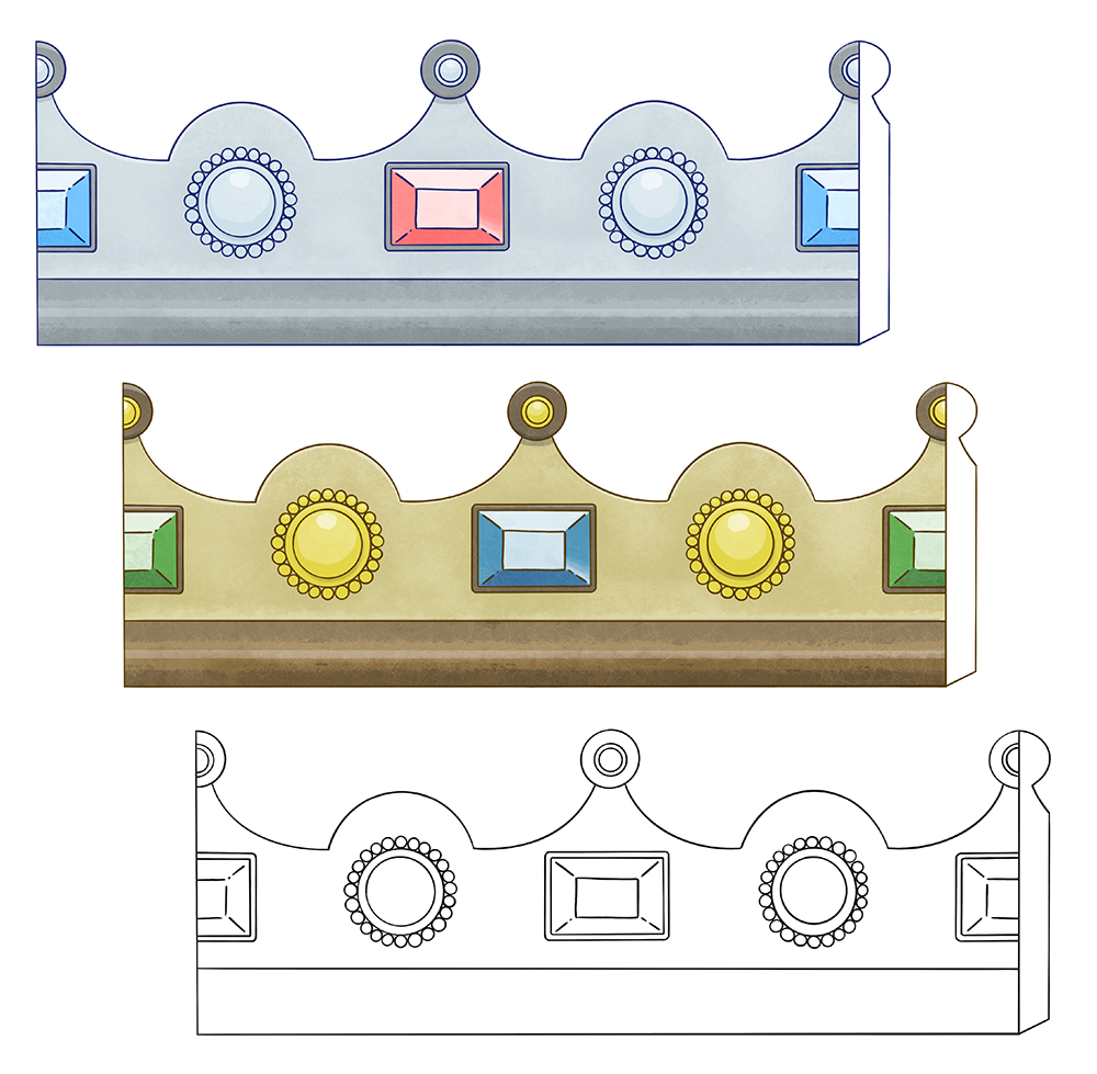 Kroon van papier / crown (printable and coloring pages)