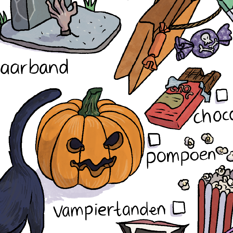 Spot jij deze met Halloween? - speurtocht printable