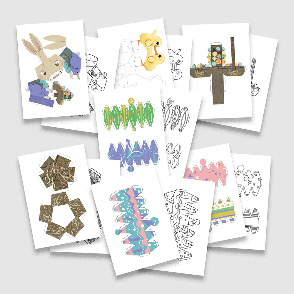 Themed Easter bundle - papercraft printable