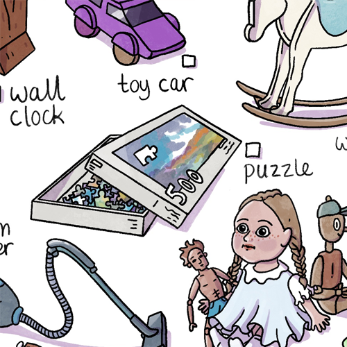 Spot these at the flea market - scavenger hunt printable