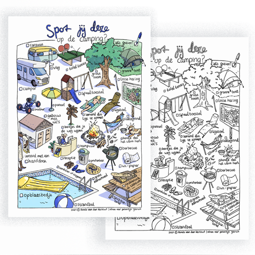 Spot jij deze op de camping? - speurtocht printable