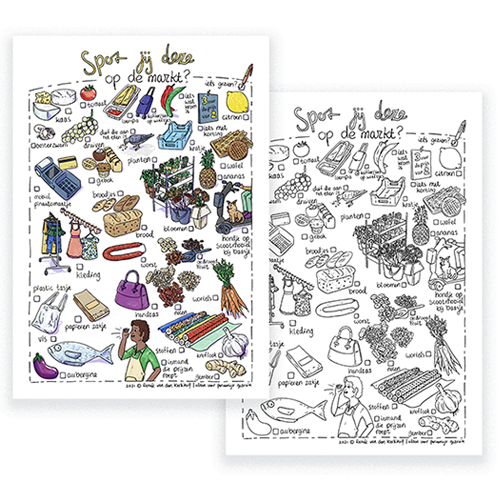 Spot jij deze op de markt? - speurtocht printable