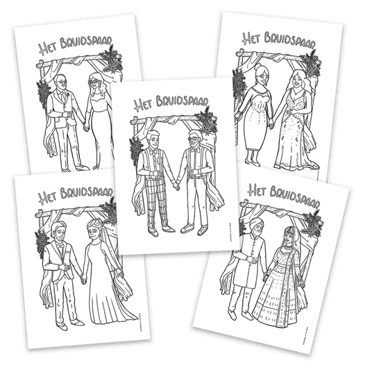 Bruiloft - printable doeboekje met puzzels, spelletjes voor kinderen (24 pagina's + kleurplaten)