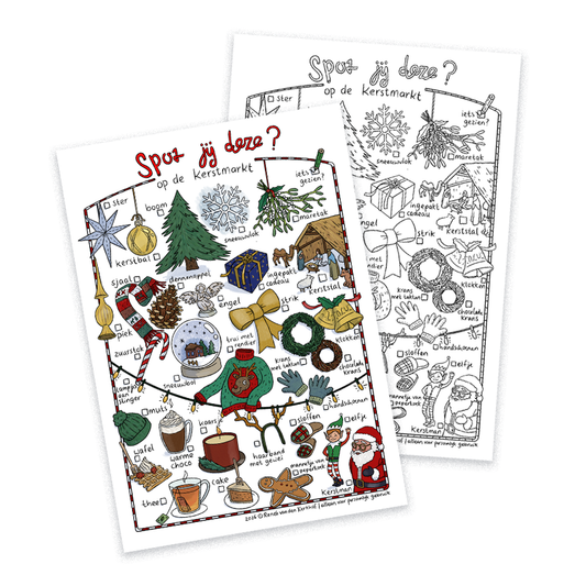 Spot jij deze op de Kerstmarkt? - speurtocht printable