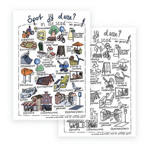 Spot jij deze in de stad? - speurtocht printable