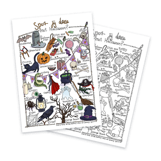 Spot jij deze met Halloween? - speurtocht printable